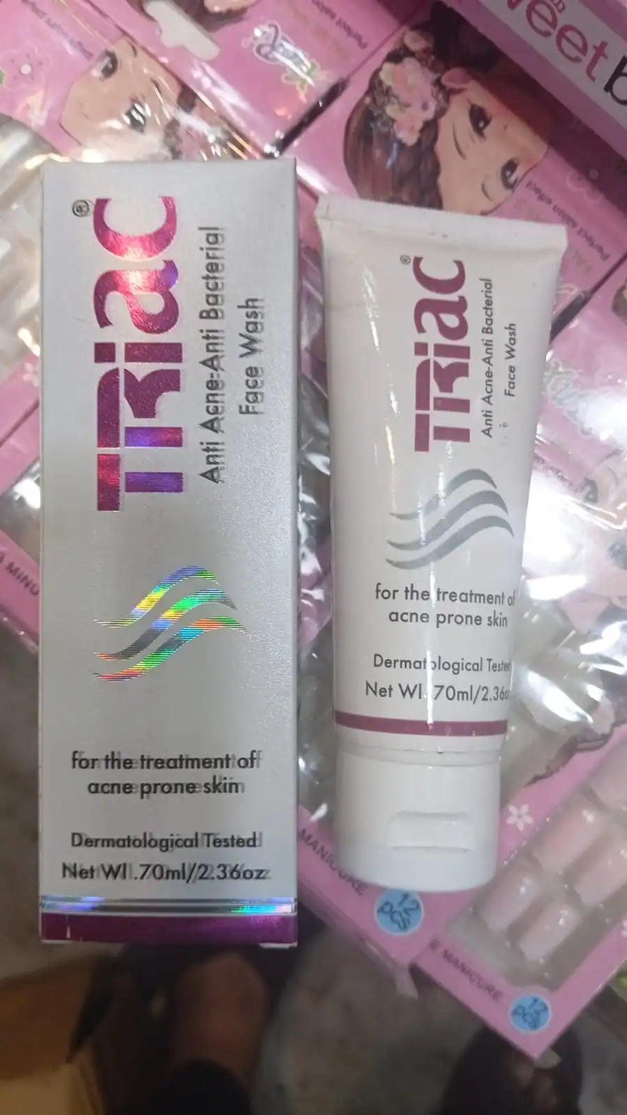 Triac Anti Acne Anti Bacterial Face Wash 70ml for Acne-Prone Skin